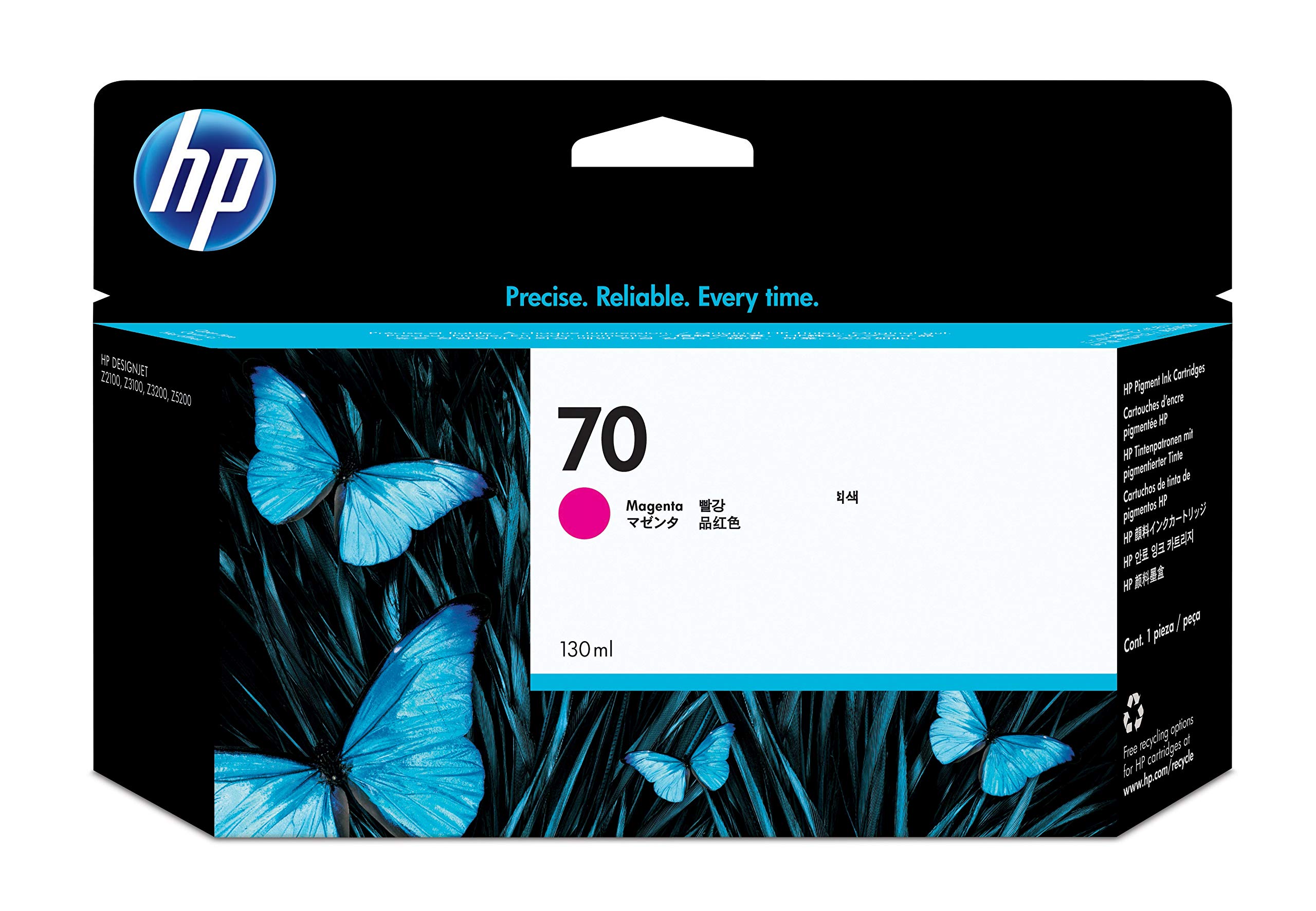 HP 70 130-ml Magenta DesignJet Ink Cartridge - C9453A